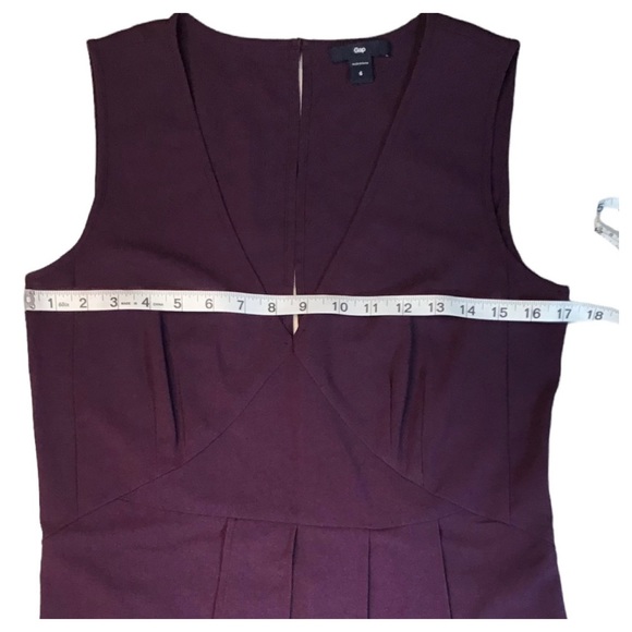 GAP - Cascading Sleeveless Sheath Dress in Plum - Size 6 EUC - Picture 11 of 14